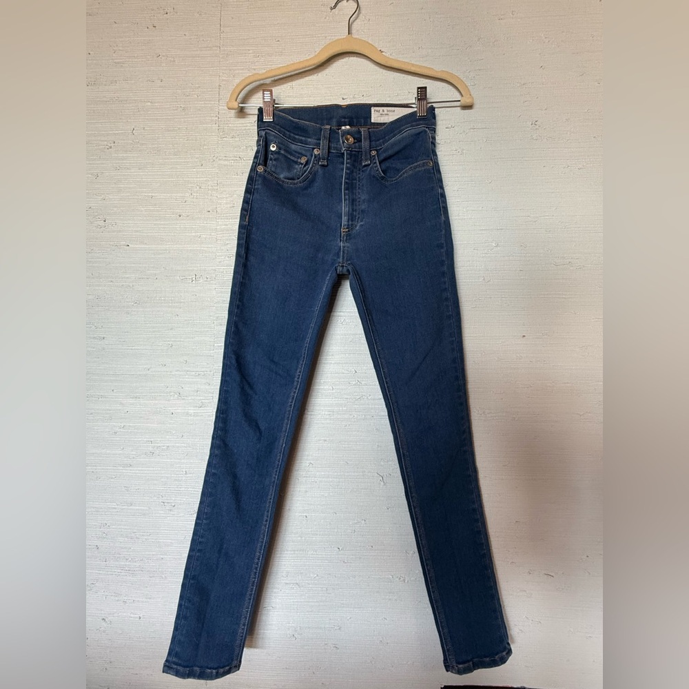 rag & bone High Rise Ankle Skinny Women's Jeans in Cerulean Size 23
